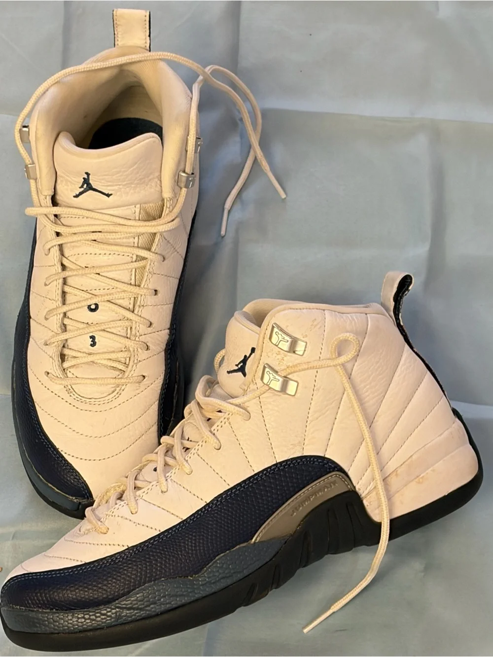 Jordan Men’s Sneakers in Cream and Navy Blue